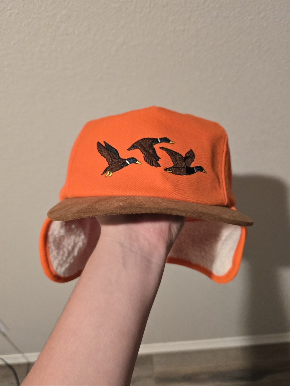 The Good Company Seager Flap Jack Hat Orange Duck Sherpa Flaps